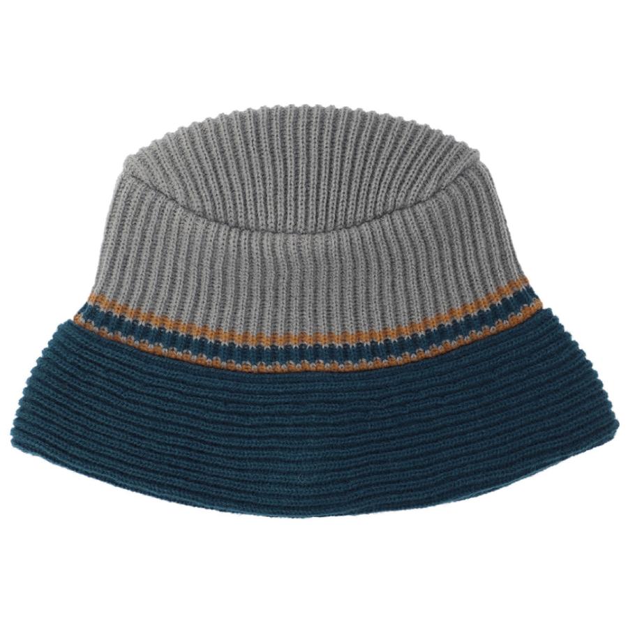 ニットハット 洗える 抗菌 消臭 ハット ニット バケット ちくちくしない 洗濯 帽子 メンズ レディース フリーサイズ ベーシックエンチ Line Knit Bucket Hat | Basiquenti | 02