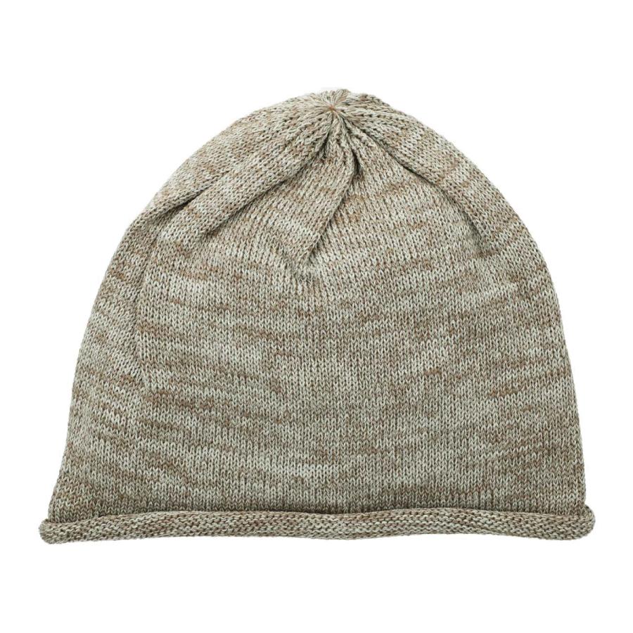 麻混 抗菌 消臭 洗える ワッチ ニット 帽子 ニット帽 春夏 風通し 快適 細編み レディース メンズ フリーサイズ 伸縮 ベーシックエンチ Dry Ramie Roll Watch | Basiquenti | 02