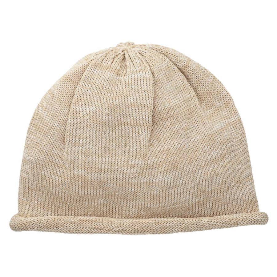 麻混 抗菌 消臭 洗える ワッチ ニット 帽子 ニット帽 春夏 風通し 快適 細編み レディース メンズ フリーサイズ 伸縮 ベーシックエンチ Dry Ramie Roll Watch | Basiquenti | 03