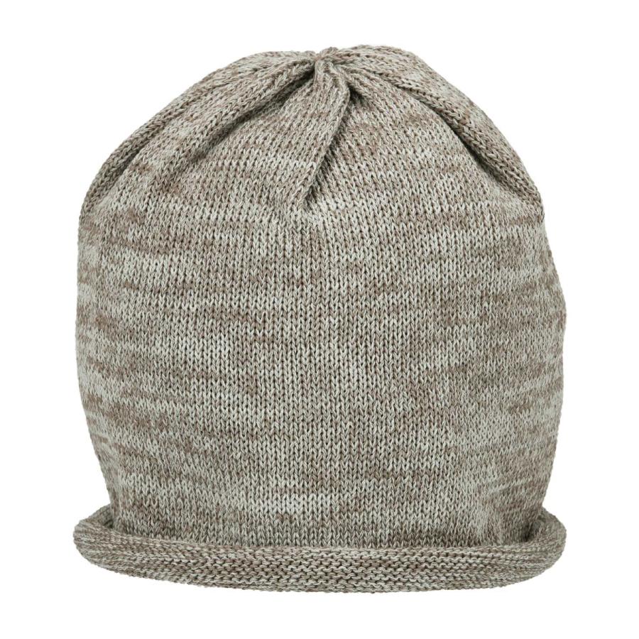 麻混 抗菌 消臭 洗える ワッチ ニット 帽子 ニット帽 春夏 風通し 快適 細編み レディース メンズ フリーサイズ 伸縮 ベーシックエンチ Dry Ramie Roll Watch | Basiquenti | 10