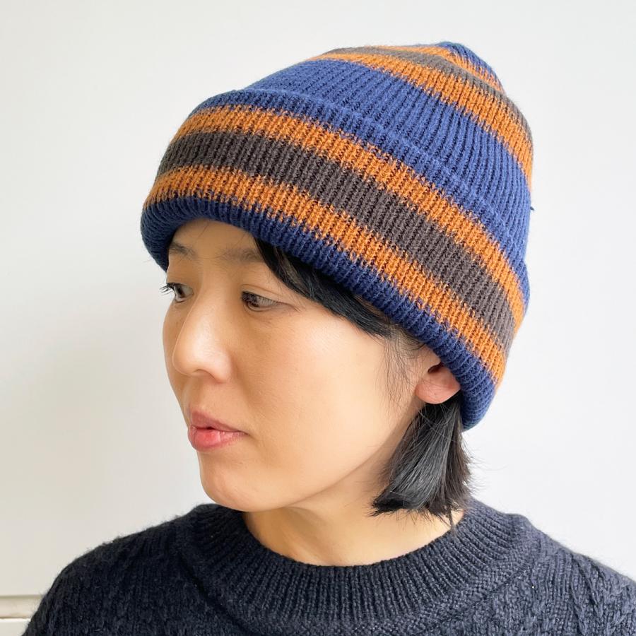 洗える 抗菌 消臭 リバーシブル ワッチ ニットキャップ 2way ニット帽 ビーニー レディース メンズ フリーサイズ 深め ベーシックエンチ Gra Riversible Watch | Basiquenti | 06