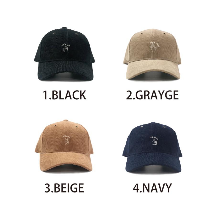 ハンド サイン キャップ 帽子 レディース メンズ フリーサイズ コーデュロイ コールテン ゴルフ ベーシックエンチ Corduroy Hand Sign Cap | Basiquenti | 07