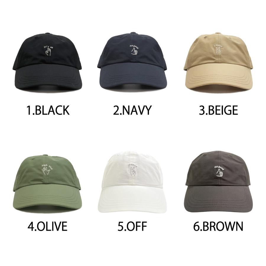 ベーシックエンチ Light Cotton Nylon Hand Sign Cap 帽子 ベースボールキャップ シンプル 6パネル ローキャップ キャップ メンズ レディース 浅め | Basiquenti | 15