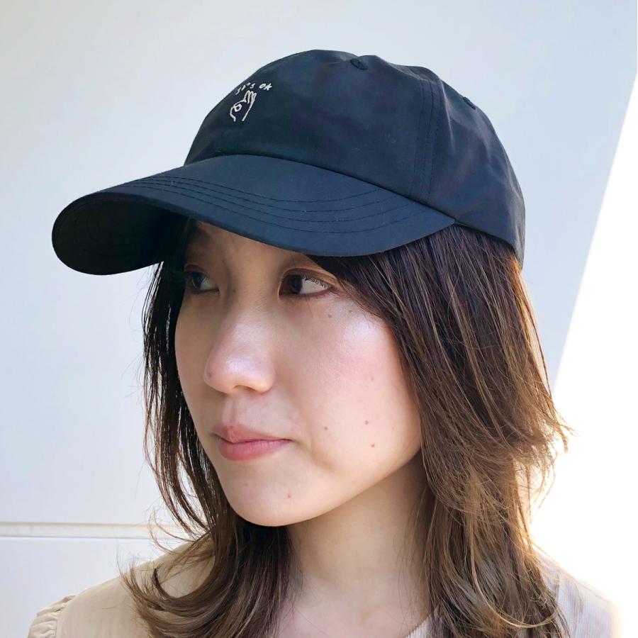 ベーシックエンチ Light Cotton Nylon Hand Sign Cap 帽子 ベースボールキャップ シンプル 6パネル ローキャップ キャップ メンズ レディース 浅め | Basiquenti | 09