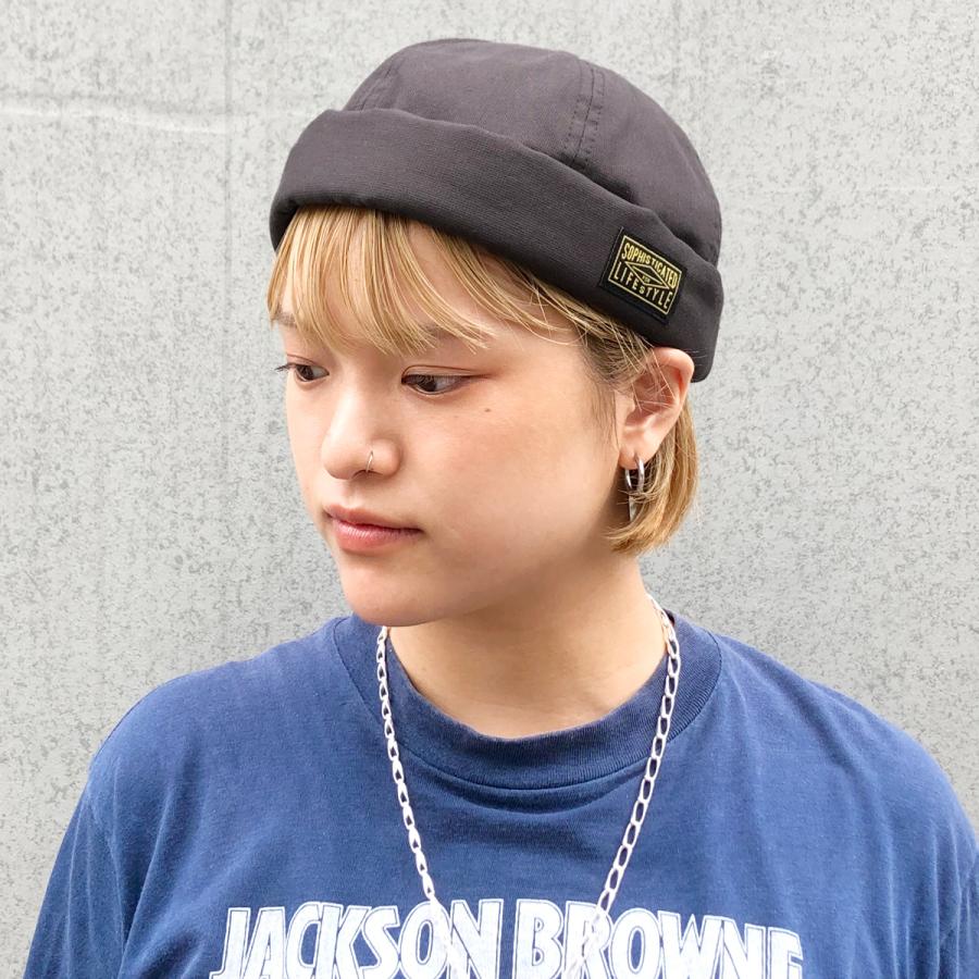 ベーシックエンチ Black Tag Fisherman Cap 帽子 洗える 抗菌 消臭 つば無しキャップ ロールワッチ メンズ レディース フリーサイズ | Basiquenti | 06