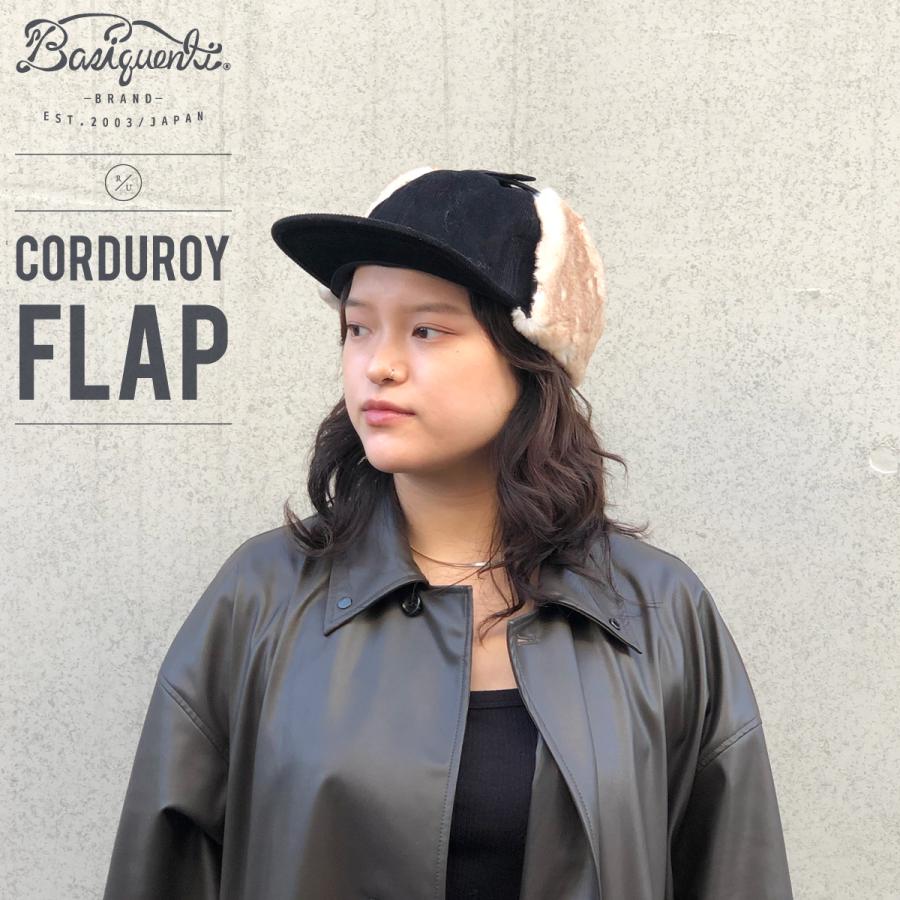 ベーシックエンチ Corduroy Flap Cap コーデュロイ フラップキャップ 帽子 パイロット 防寒 アビエイター イヤマフ キャップ 親子 キッズ メンズ レディース | Basiquenti | 06