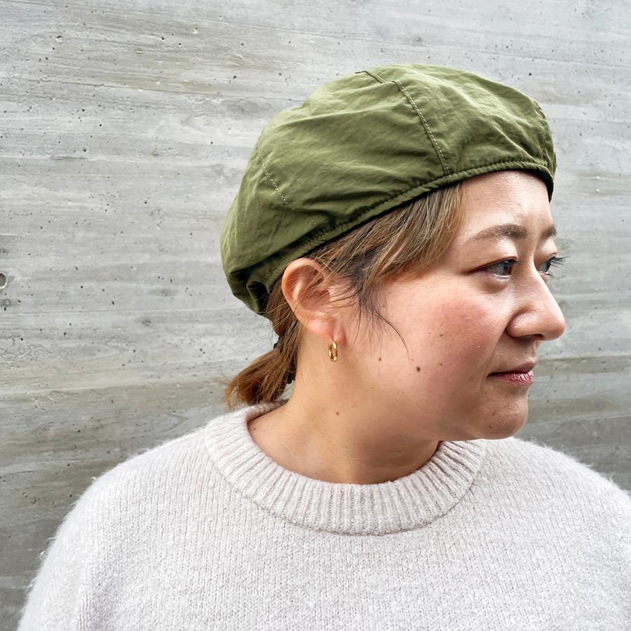 洗える シワ加工 帽子 ベレー帽 メッシュ 風通し シャリ感 消臭 抗菌