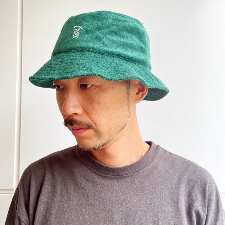 パイル ハンドサイン ハット 洗える 抗菌 消臭 吸水速乾 バケット サファリ 帽子 メンズ レディース フリーサイズ ベーシックエンチ Pile Handsign Hat | Basiquenti | 10