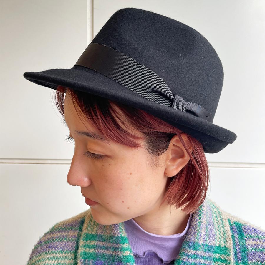 ウール100% 3サイズ フェドラ フェルト ハット 中折れハット 帽子 大きいサイズ 小さいサイズ Mサイズ  フリーサイズ ビッグサイズ Premium Charm Fedra | Basiquenti | 02