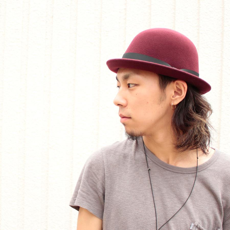 フェルトハット 2サイズ 帽子 ボーラー ダービー ウール 紳士帽 フリーサイズ 小さいサイズ ハット 男女兼用 レディース メンズ FELT シンプル ダンス | Basiquenti | 11