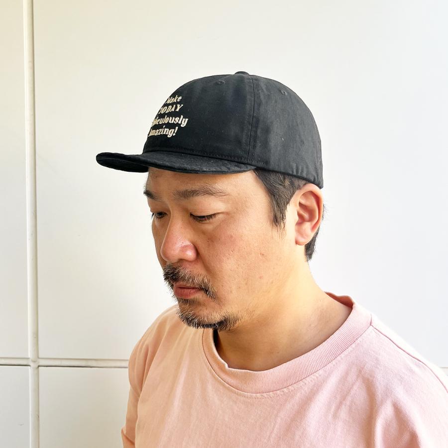 ショートブリム 洗える 抗菌消臭 刺繍 ボール キャップ 帽子 レディース メンズ フリーサイズ 釣り ゴルフ アウトドア ベーシックエンチ Make Today Ball Cap | Basiquenti | 05