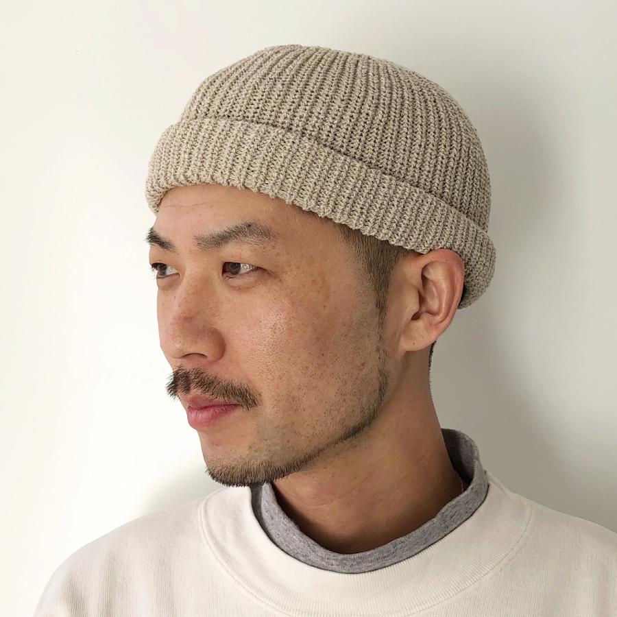 リネン 浅い ニット帽 帽子 メンズ レディース 麻 ショートニットキャップ クルクルビーニー ロールニットキャップ ロールワッチ 2way v Y River Up 通販 Yahoo ショッピング