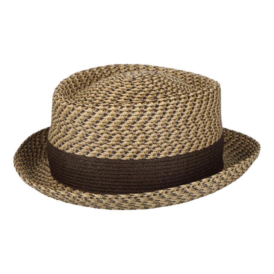 ポークパイ  帽子 大きめ ハット 中折れ 麦わら ストロー 春 夏 メンズ レディース 日除け 軽量 ブレード ゴルフ アウトドア Mosaic Braid Porkpie | Basiquenti | 03