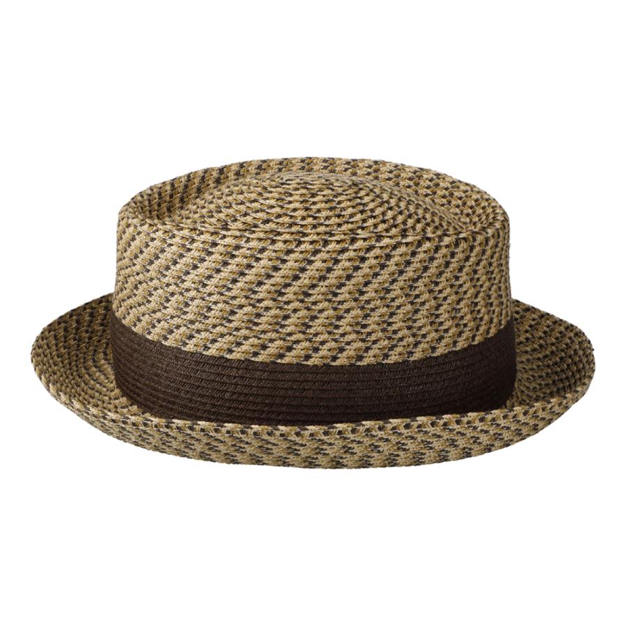 ポークパイ  帽子 大きめ ハット 中折れ 麦わら ストロー 春 夏 メンズ レディース 日除け 軽量 ブレード ゴルフ アウトドア Mosaic Braid Porkpie | Basiquenti | 14