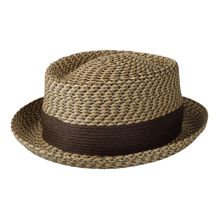 ポークパイ  帽子 大きめ ハット 中折れ 麦わら ストロー 春 夏 メンズ レディース 日除け 軽量 ブレード ゴルフ アウトドア Mosaic Braid Porkpie | Basiquenti | 13
