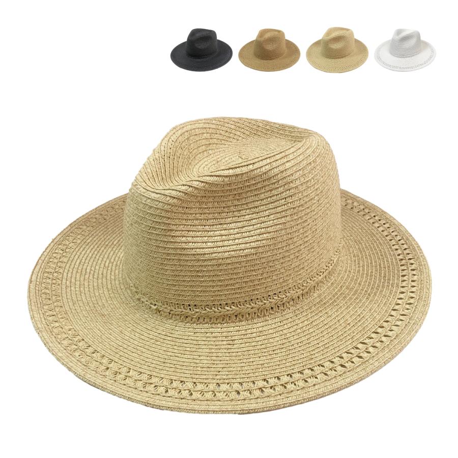 つば広 抗菌 消臭 ペーパーハット 中折れ リゾート 麦わら帽子 通気性 紫外線 UV対策 メンズ レディース フリーサイズ アウトドア 釣り Airway Long Brim Hat | Basiquenti