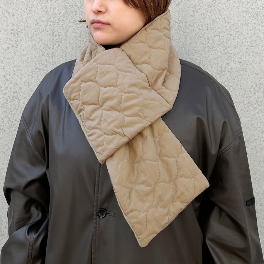 ベーシックエンチ Onion Quilting Muffler マフラー ダウンマフラー オニオン キルティング メンズ レディース 防寒 ミリタリー フリース ループ付き 差し込み式 | Basiquenti | 07