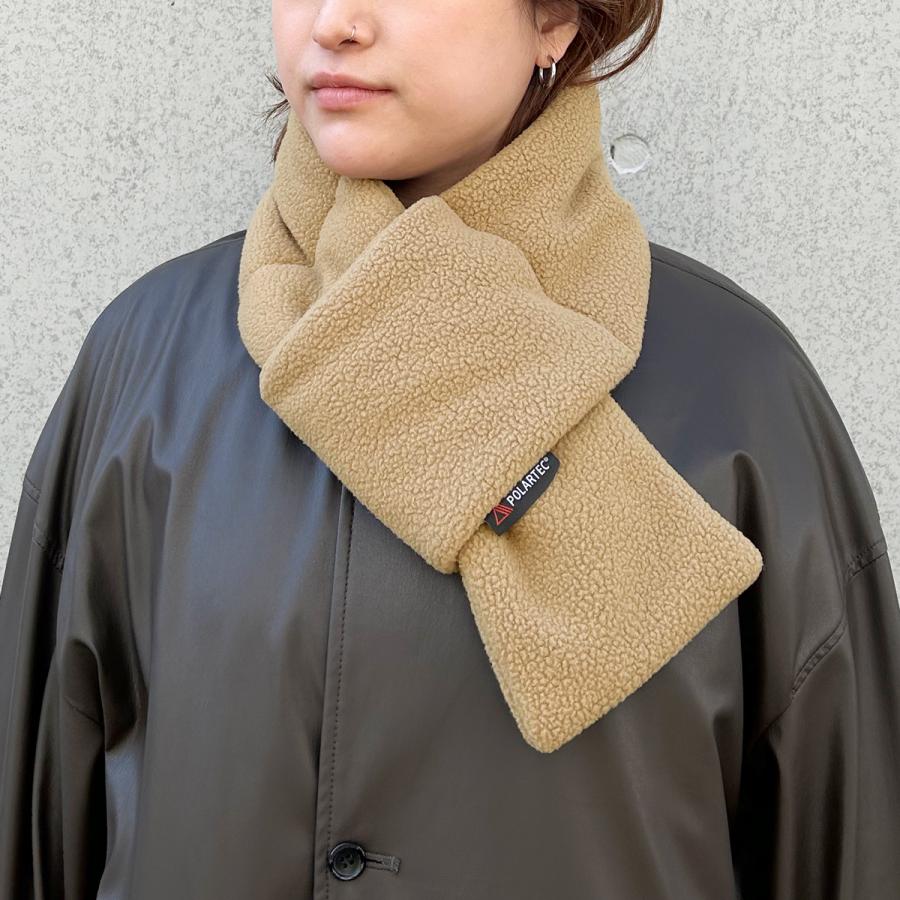 POLARTEC 洗える サーマルプロ マフラー 保温 軽量 防寒 レディース メンズ フリーサイズ ゴルフ ボア 襟巻 ベーシックエンチ ポーラテック ショートマフラー | Basiquenti | 06