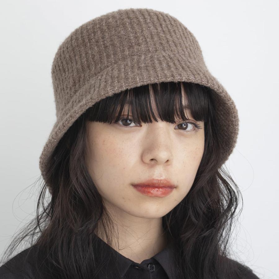 シープファー 抗菌 消臭 ハット ファー ふわふわ もこもこ バケットハット ダウンブリム 帽子 レディース フリーサイズ リブ 深め 手洗い Sheep Fur Bucket Hat | Basiquenti | 06