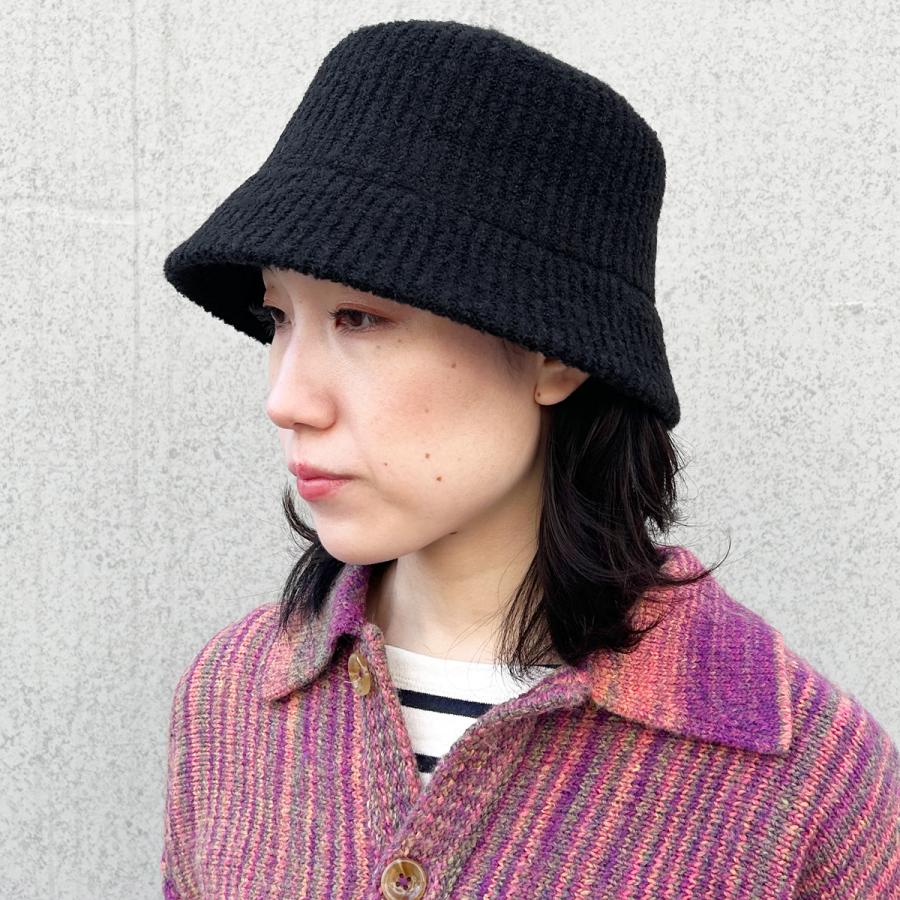 シープファー 抗菌 消臭 ハット ファー ふわふわ もこもこ バケットハット ダウンブリム 帽子 レディース フリーサイズ リブ 深め 手洗い Sheep Fur Bucket Hat | Basiquenti | 08