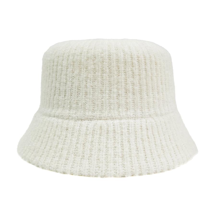 シープファー 抗菌 消臭 ハット ファー ふわふわ もこもこ バケットハット ダウンブリム 帽子 レディース フリーサイズ リブ 深め 手洗い Sheep Fur Bucket Hat | Basiquenti | 02
