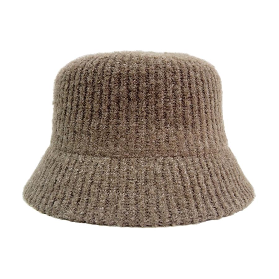 シープファー 抗菌 消臭 ハット ファー ふわふわ もこもこ バケットハット ダウンブリム 帽子 レディース フリーサイズ リブ 深め 手洗い Sheep Fur Bucket Hat | Basiquenti | 03