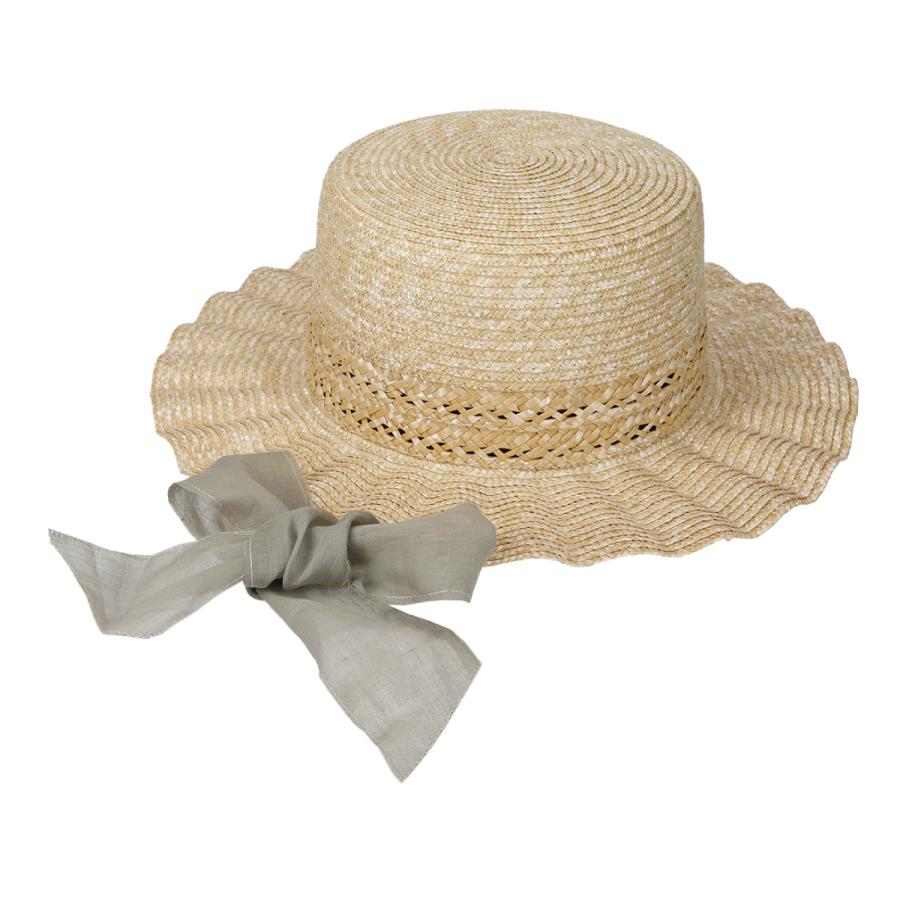 つば広ハット カンカン帽 抗菌 消臭 ハット ストローハット 日除け 帽子 レディース フリーサイズ リボン UV対策 ソエリラ Anaboko Kankan | Basiquenti | 02