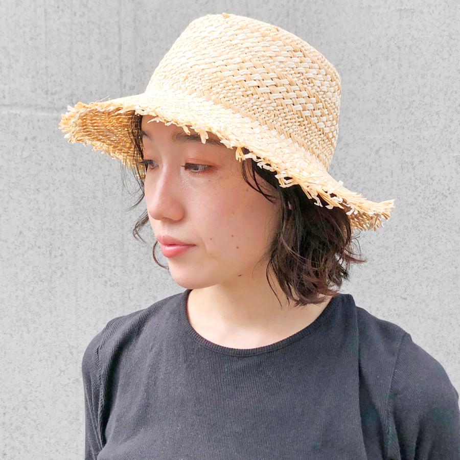 ラフィア 麦わらハット 抗菌 消臭 ハット 日除け 帽子 レディース フリーサイズ フリンジ つば広 切りっぱなし 麦わら帽子 UV対策 ソエリラ Ethnic Fringe Hat | Basiquenti | 07