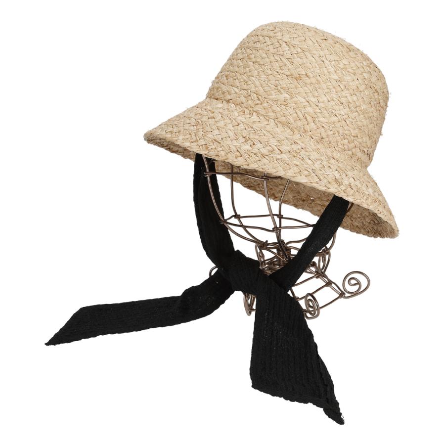 ラフィア ベルハット 抗菌 消臭 ハット ストローハット 日除け 帽子 レディース フリーサイズ リボン UV対策 麦わらハット ソエリラ Raffia Bell Hat | Basiquenti | 13