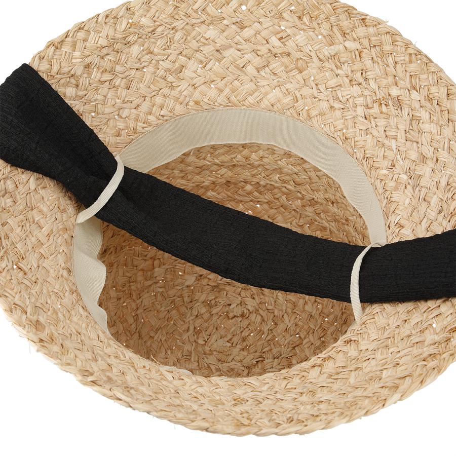 ラフィア ベルハット 抗菌 消臭 ハット ストローハット 日除け 帽子 レディース フリーサイズ リボン UV対策 麦わらハット ソエリラ Raffia Bell Hat | Basiquenti | 14