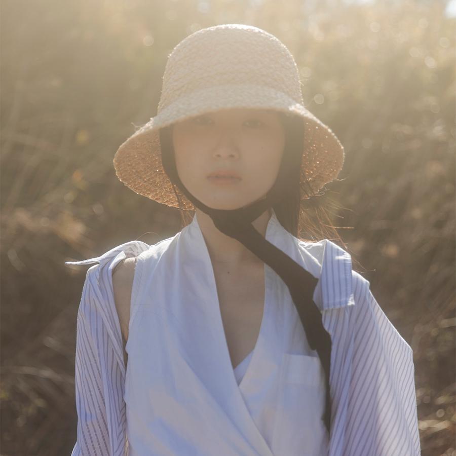 ラフィア ベルハット 抗菌 消臭 ハット ストローハット 日除け 帽子 レディース フリーサイズ リボン UV対策 麦わらハット ソエリラ Raffia Bell Hat | Basiquenti | 03