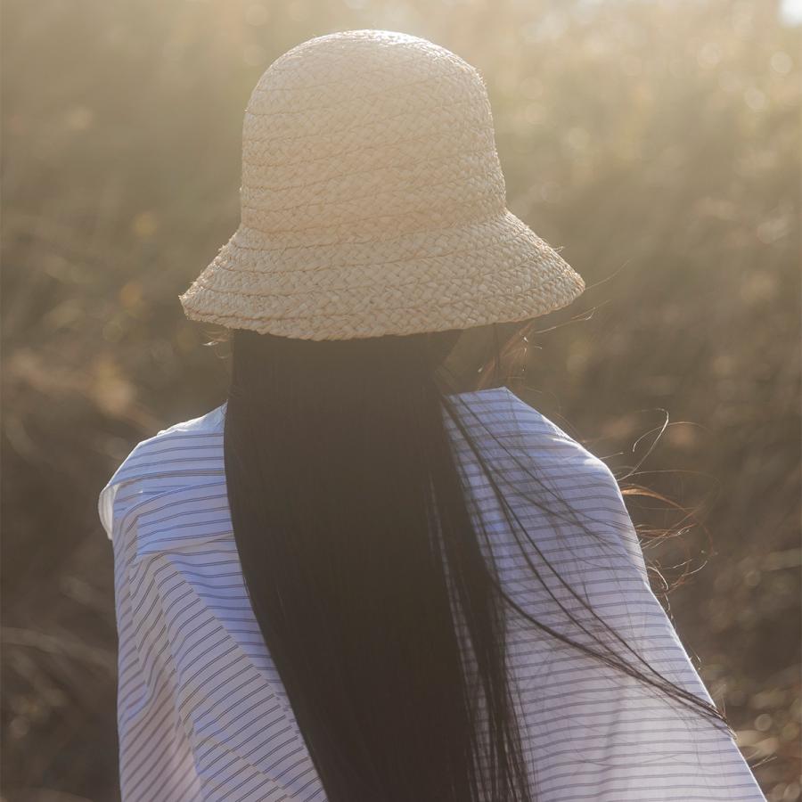 ラフィア ベルハット 抗菌 消臭 ハット ストローハット 日除け 帽子 レディース フリーサイズ リボン UV対策 麦わらハット ソエリラ Raffia Bell Hat | Basiquenti | 05