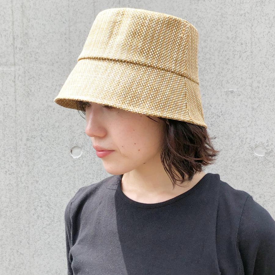 ダウンブリム 抗菌 消臭 クルー バケット ハット 帽子 レディース フリーサイズ UVカット 天然素材 春夏 下向き つば ソエリラ Paper Choice Bucket Hat | Basiquenti | 06