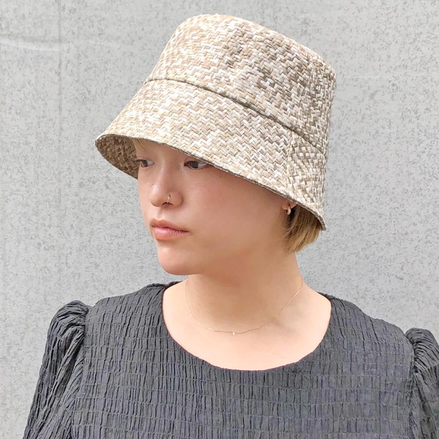 ダウンブリム 抗菌 消臭 クルー バケット ハット 帽子 レディース フリーサイズ UVカット 天然素材 春夏 下向き つば ソエリラ Paper Choice Bucket Hat | Basiquenti | 07