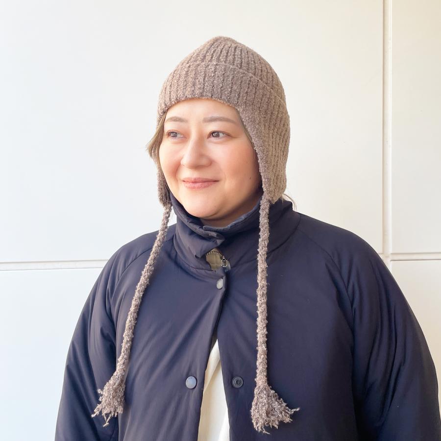 洗える 抗菌 消臭シンプル リブニット リブ編み ワッチ ニットキャップ 防寒 耳当て イヤマフ ニット帽 帽子 レディース フリーサイズ 手洗い Simple My Beanie | Basiquenti | 06