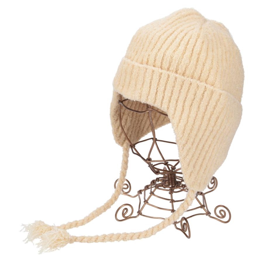 洗える 抗菌 消臭シンプル リブニット リブ編み ワッチ ニットキャップ 防寒 耳当て イヤマフ ニット帽 帽子 レディース フリーサイズ 手洗い Simple My Beanie | Basiquenti | 08