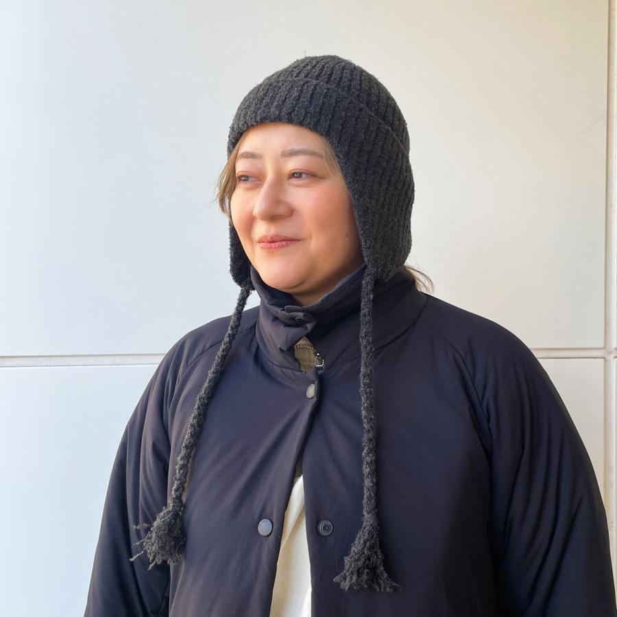 洗える 抗菌 消臭シンプル リブニット リブ編み ワッチ ニットキャップ 防寒 耳当て イヤマフ ニット帽 帽子 レディース フリーサイズ 手洗い Simple My Beanie | Basiquenti | 04