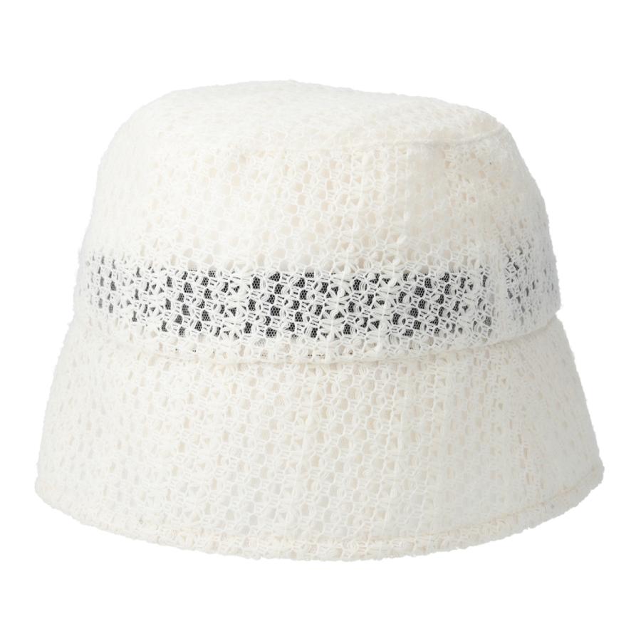 レース 洗える 抗菌 消臭 ハット 折りたたみ バケットハット ダウンブリム 帽子 レディース フリーサイズ 日除け UVカット 深め 手洗い Lace Stitch Down Hat | Basiquenti | 03