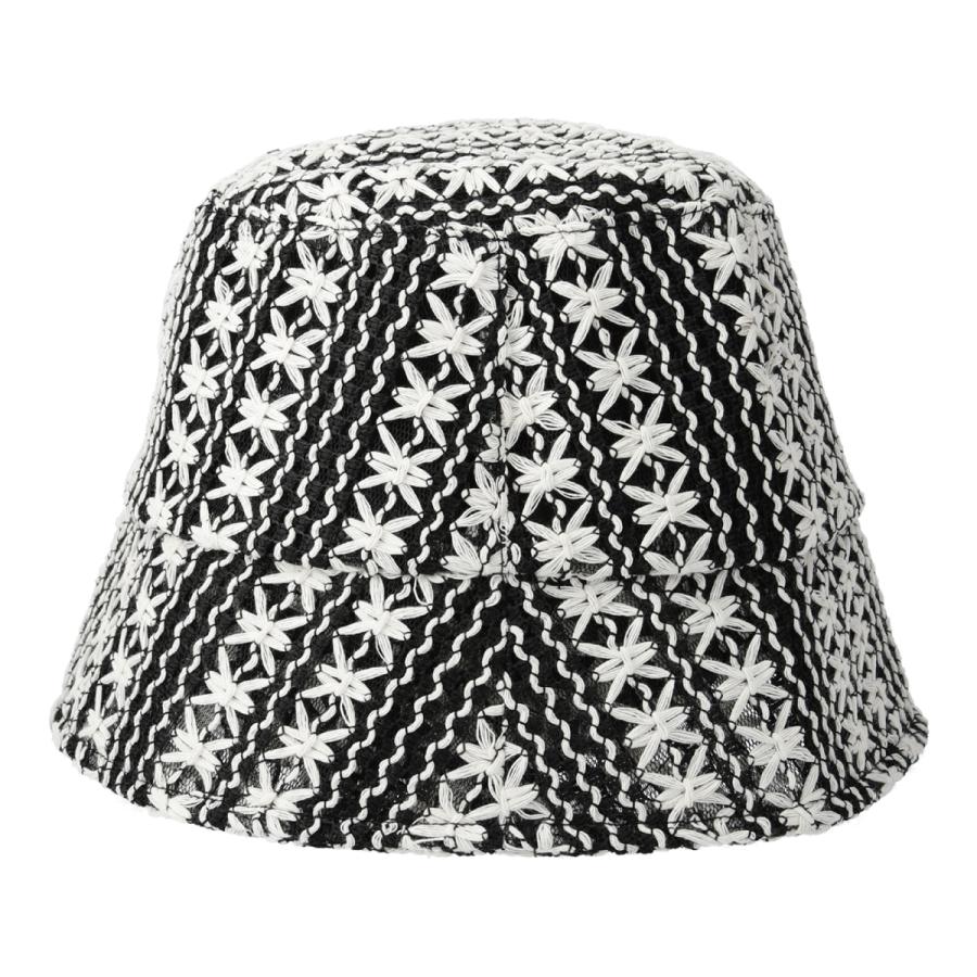 レース 洗える 抗菌 消臭 ハット 折りたたみ バケットハット ダウンブリム 帽子 レディース フリーサイズ 日除け UVカット 深め 手洗い Lace Stitch Down Hat | Basiquenti | 13