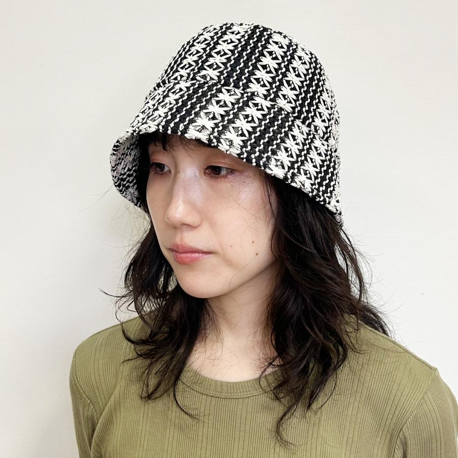 レース 洗える 抗菌 消臭 ハット 折りたたみ バケットハット ダウンブリム 帽子 レディース フリーサイズ 日除け UVカット 深め 手洗い Lace Stitch Down Hat | Basiquenti | 10