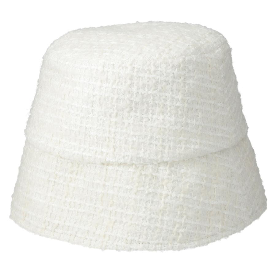 ツイード 抗菌 消臭 ハット 小顔 折りたたみ バケットハット ダウンブリム ラメ 帽子 レディース フリーサイズ 日除け 深め 手洗い ソエリラ Tweed Down Hat | Basiquenti | 02