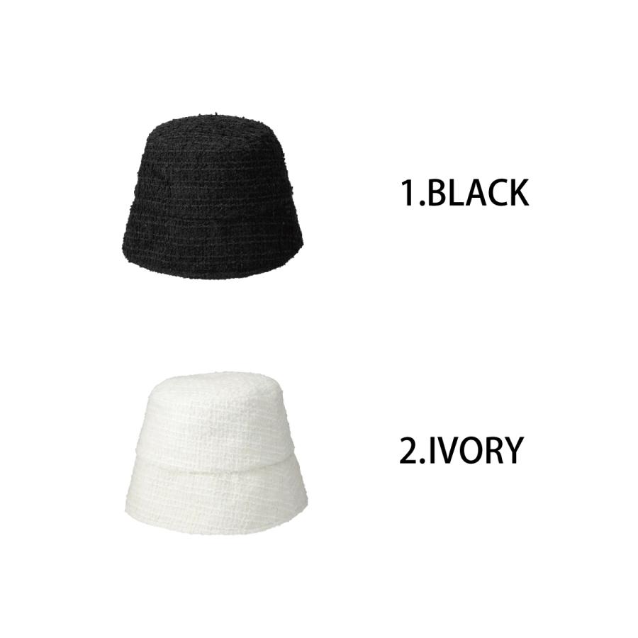 ツイード 抗菌 消臭 ハット 小顔 折りたたみ バケットハット ダウンブリム ラメ 帽子 レディース フリーサイズ 日除け 深め 手洗い ソエリラ Tweed Down Hat | Basiquenti | 09