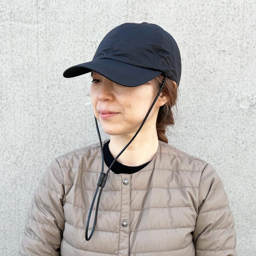 マットサテン 抗菌 消臭 キャップ あご紐付き 顎紐 上品 コットン ナイロン ローキャップ 帽子 レディース フリーサイズ 小顔 ダンス ソエリラ Eco Leather Cap | Basiquenti | 03