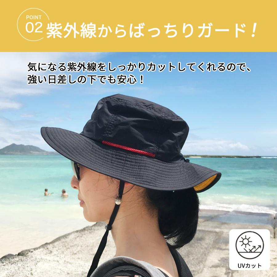 サファリハット 大きいサイズ有り テフロン はっ水 UVカット 99.9% UPF50+ 洗える 帽子 サーフハット レインハット レディース メンズ キッズ Teflon Safari Hat | Basiquenti | 27