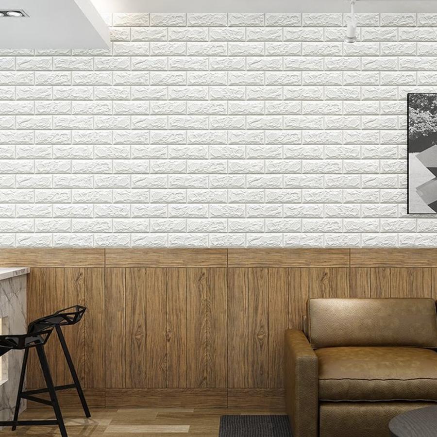 新！20枚3D壁紙70*70cm レンガ 木目 剥がせる 壁紙シール 防音シ