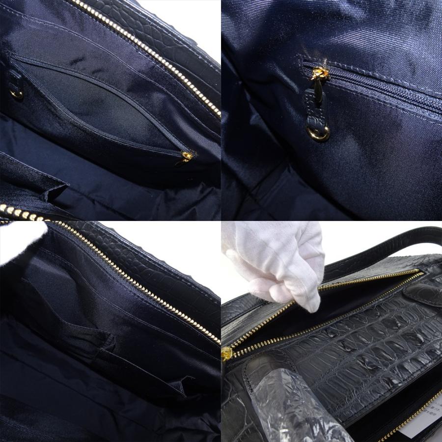 新品 RODANIA カイマンレザー 2WAY ショルダーバッグ ブラック 黒 新品 RODANIA カイマンレザー 2WAY ショルダーバッグ ブラック