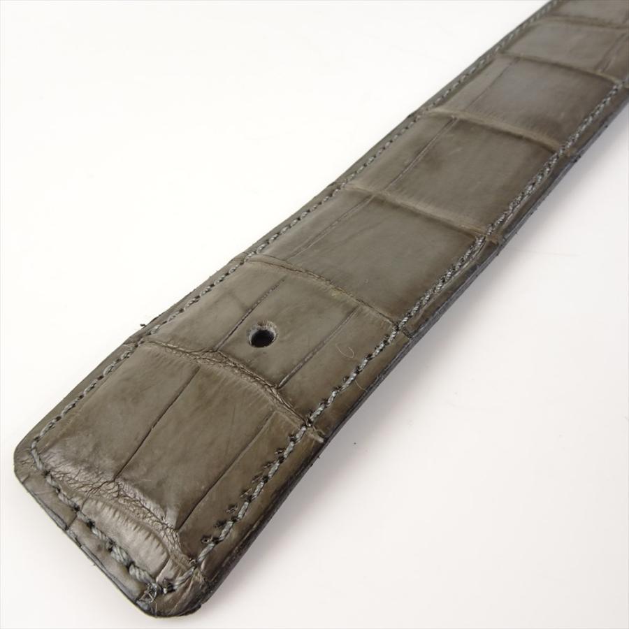 新品 クロコダイル レザーベルト Hバックル 替え 95cm ベージュ マット  