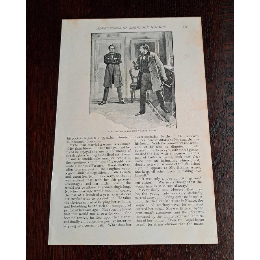 【Rivoli Antiques】シャーロック・ホームズ《花婿失踪事件》（事件を解決するホームズ） 1891年の画像