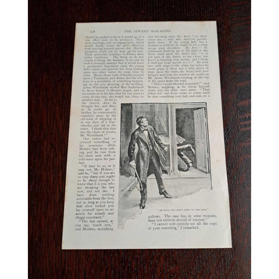 【Rivoli Antiques】シャーロック・ホームズ《花婿失踪事件》（事件を解決するホームズ） 1891年の画像