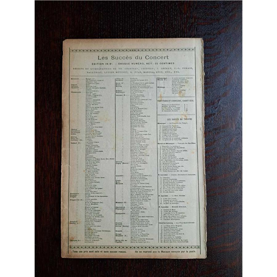 【Rivoli Antiques】アンティークシャンソン楽譜≪愛の星（L'〓toile d'Amour）≫ 1900年頃の画像